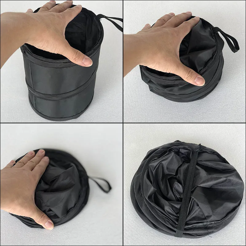 Foldable Pop-up Bucket Oxford Cloth Car Trash Can Multifunctional Vehicle Garbage Can for Car