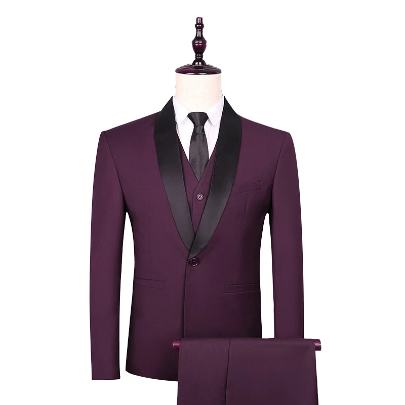 President Quality Red Wedding Pant Bridegrooms Tuxedos Slim Fit Mens Suits For Party