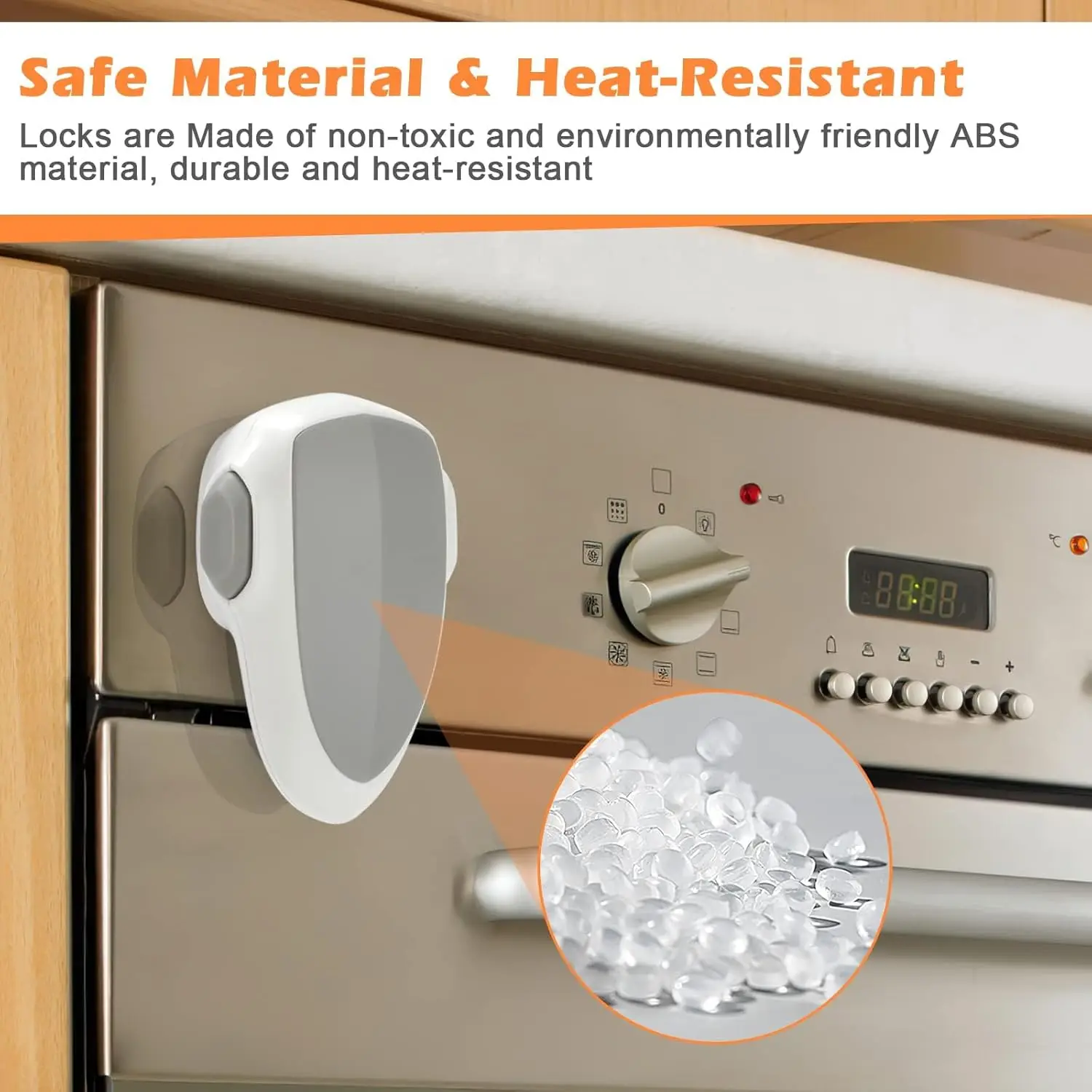 Factory Oven Door Lock Child Safety Oven Baby Proof Oven Front Lock Easy to Install and Use Heat-Resistant and Durable Material
