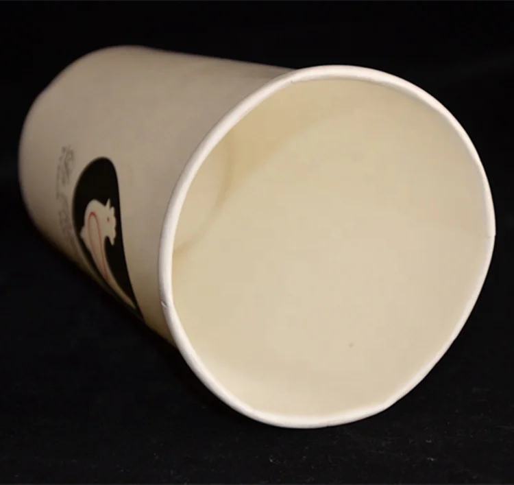 16 OZ disposable paper cups with lids for cold drink
