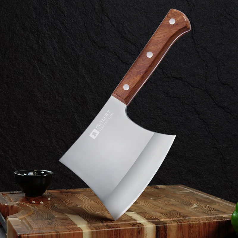 chopper knife Hot sell in Amazon Full Tang Heavy Thick Blade Chopper Knife  Meat Cleaver for Bone stainless steel axe knife