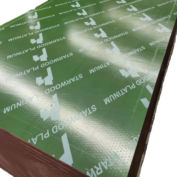 1-2 hot press PP green film faced plywood for concrete formwork