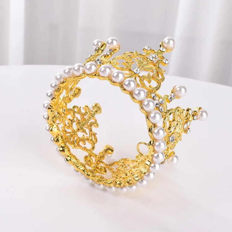 Тиара металлическая для детских вечеринок, модная корона принцессы, подарок невесте на день рождения, тиара из сплава с жемчугом