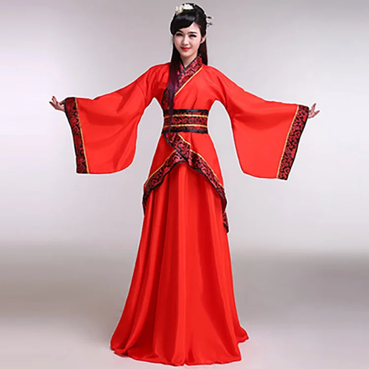 Sourceman Women hanfu oriental Red Chinese traditional clothing Han Dynasty Costume hanfu for Women Dress