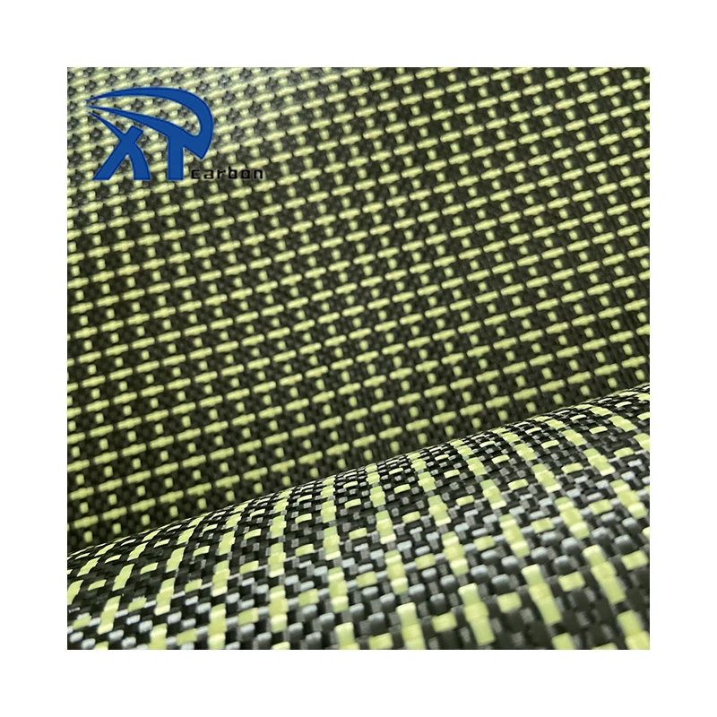 Factory Wholesale high temperature resistance Carbon Mix Aramid Fiber Cloth Yellow Fabric