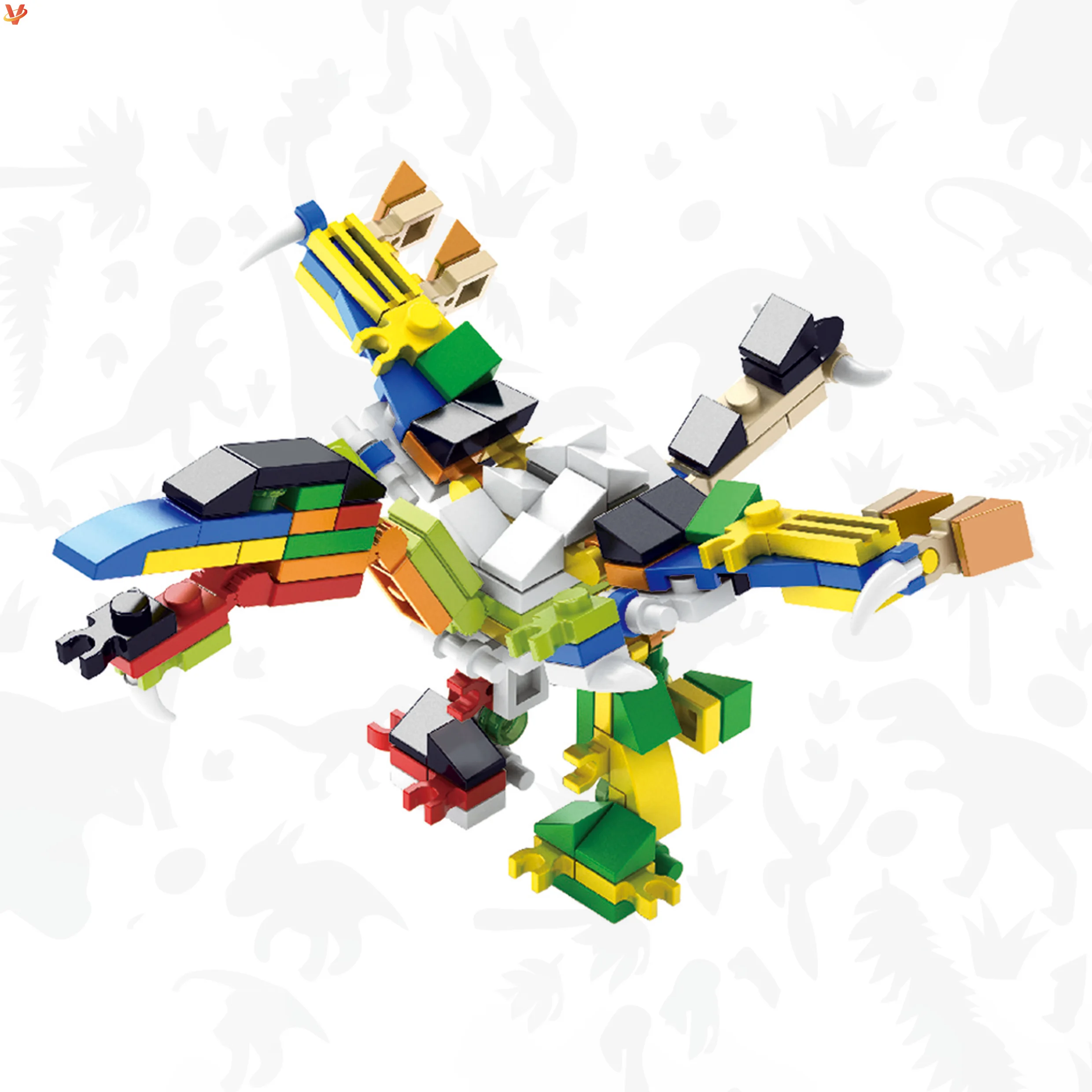 8 in 1 Hot sale Dinosaur Park Mini Dinosaur Toys Building Blocks City Construction Bricks Animal Children Toy for Gifts Boy