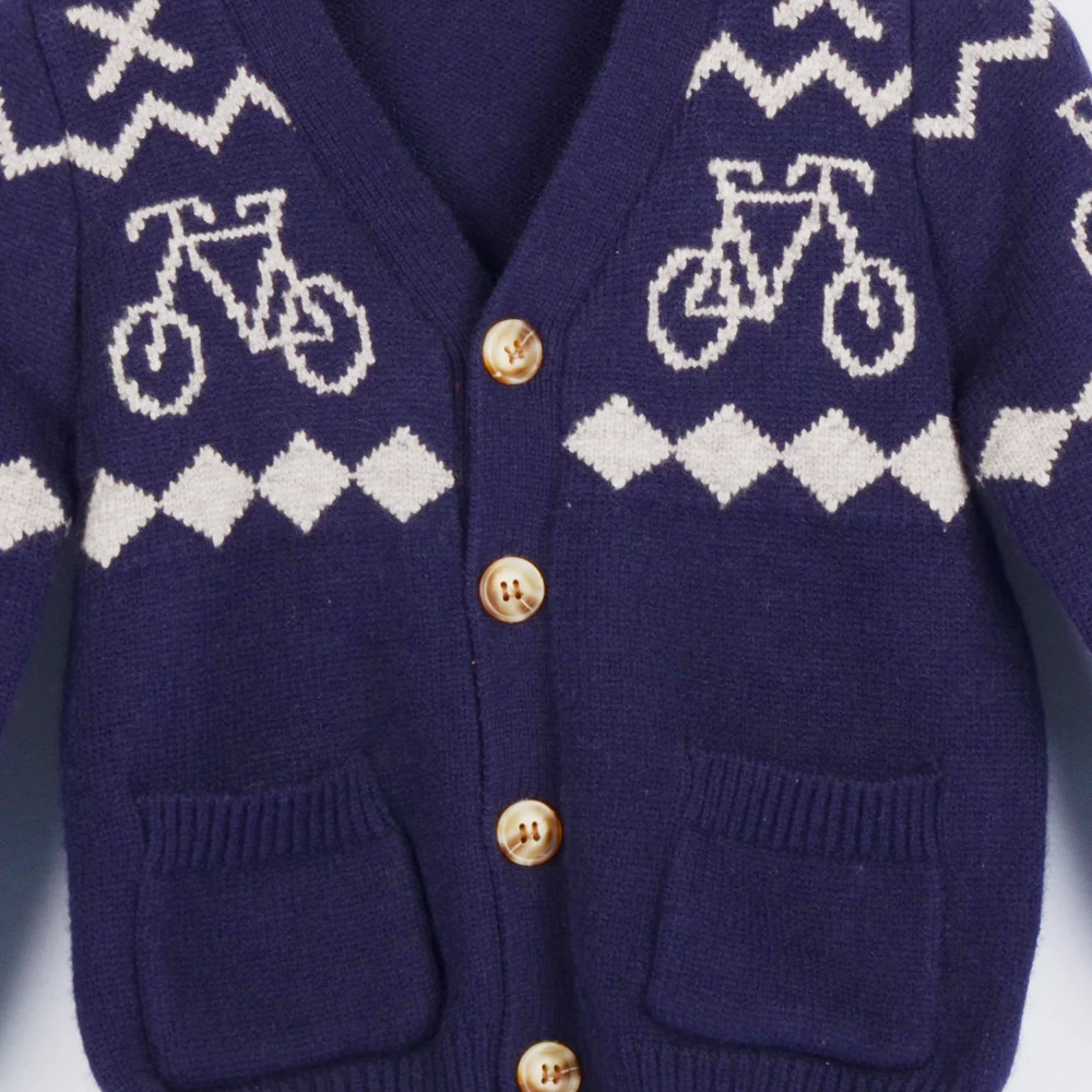 
Wholesale Kids little Girls Boutique Clothing Sweaters Cotton Knitted Pullover Sweater With Button 