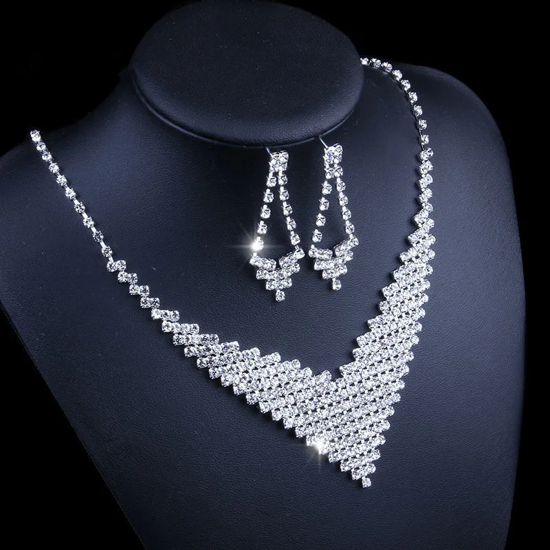 European And American Jewelry Geometric Versatile Clavicle Chain Studio Wedding Accessories Set Necklace Jewelryset