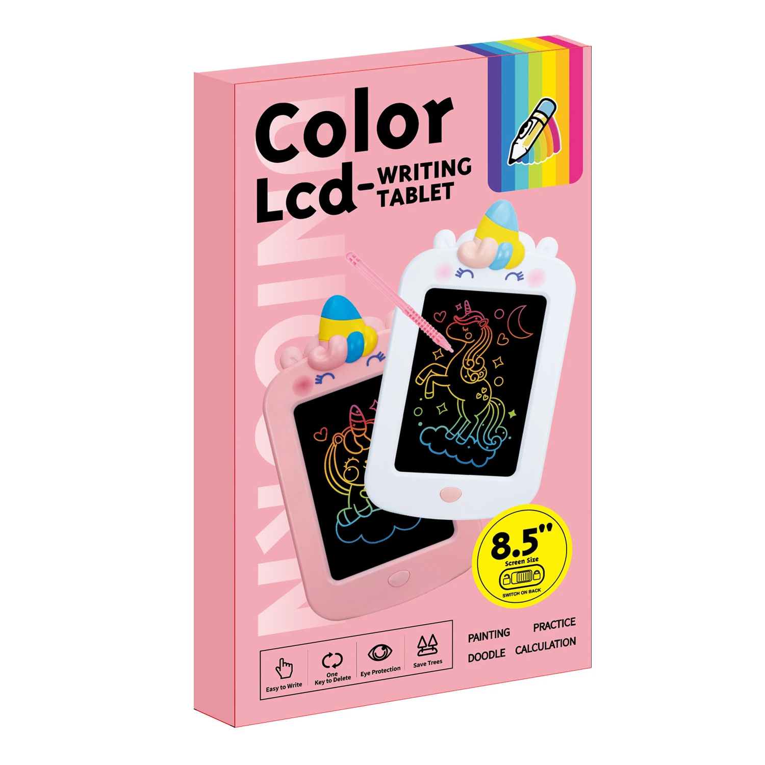 8.5 inch Electronic Reusable Writing Pad Graphic Designing LCD Writing Tablet Digital Memo Pad for Kids Educational Toys