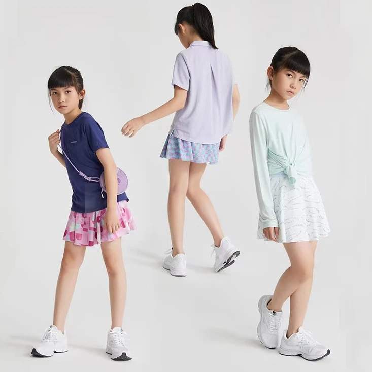 ODM kids activewear colorful tennis skirt soft dancing skirts