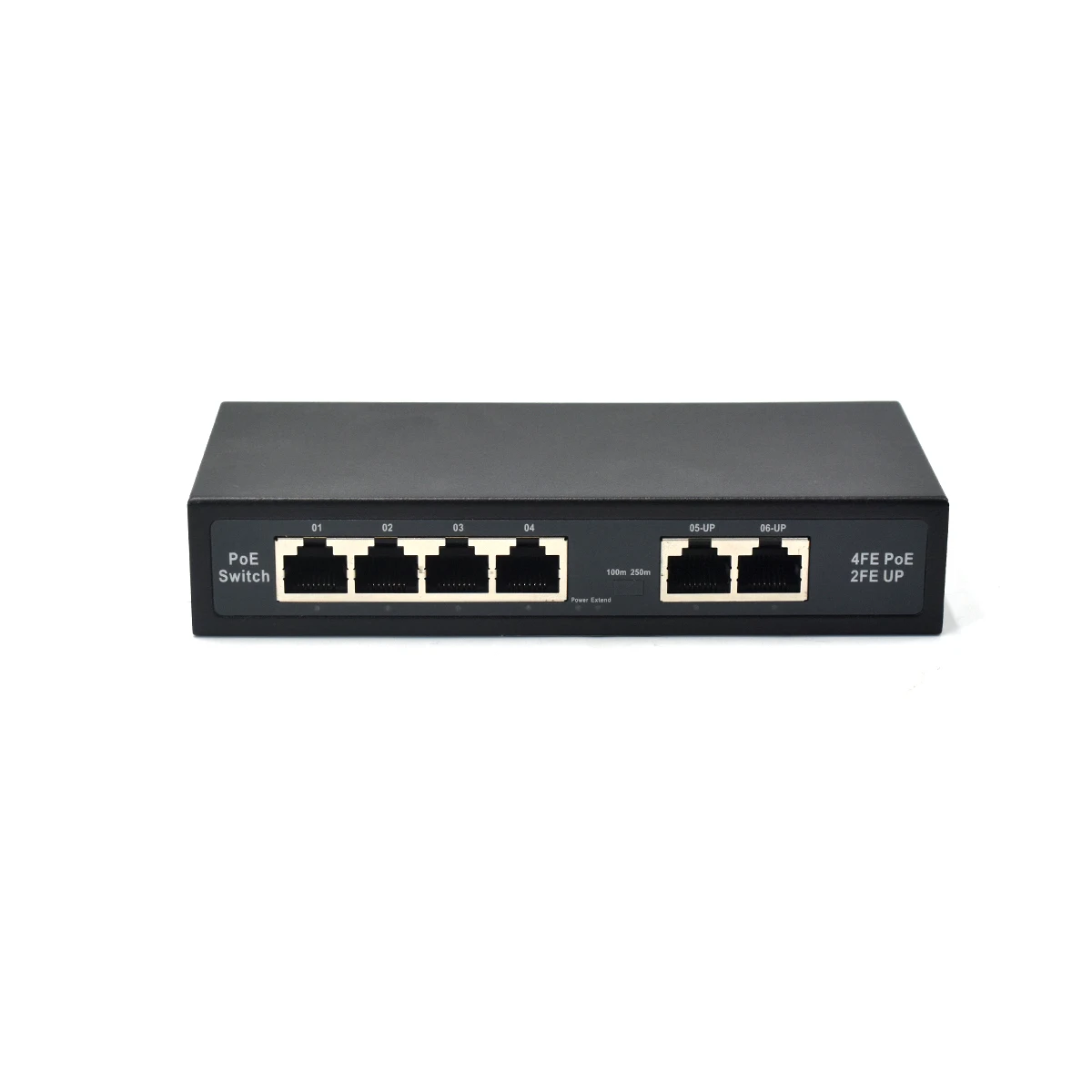 Wanglink 12V 24V 48V VLAN 4 port switch poe megabit reverse poe switch with external power supply