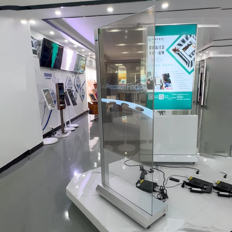 30/55 Inch Transparent OLED Digital Signage Advertising Screen Window Display Machine for Luxury Store Smart Showcase