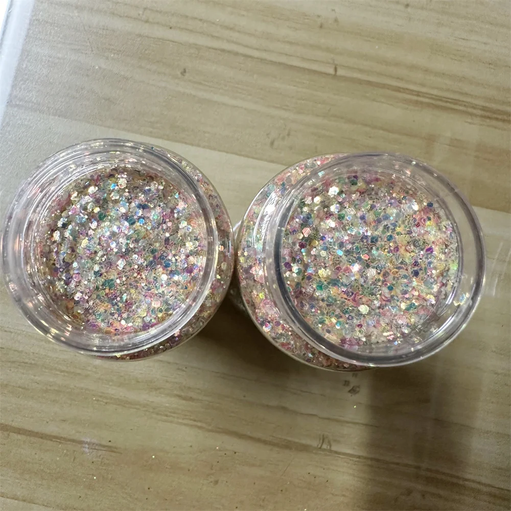 Ready To Ship 2oz high sparkle iridiscent chunky glitter in bottles