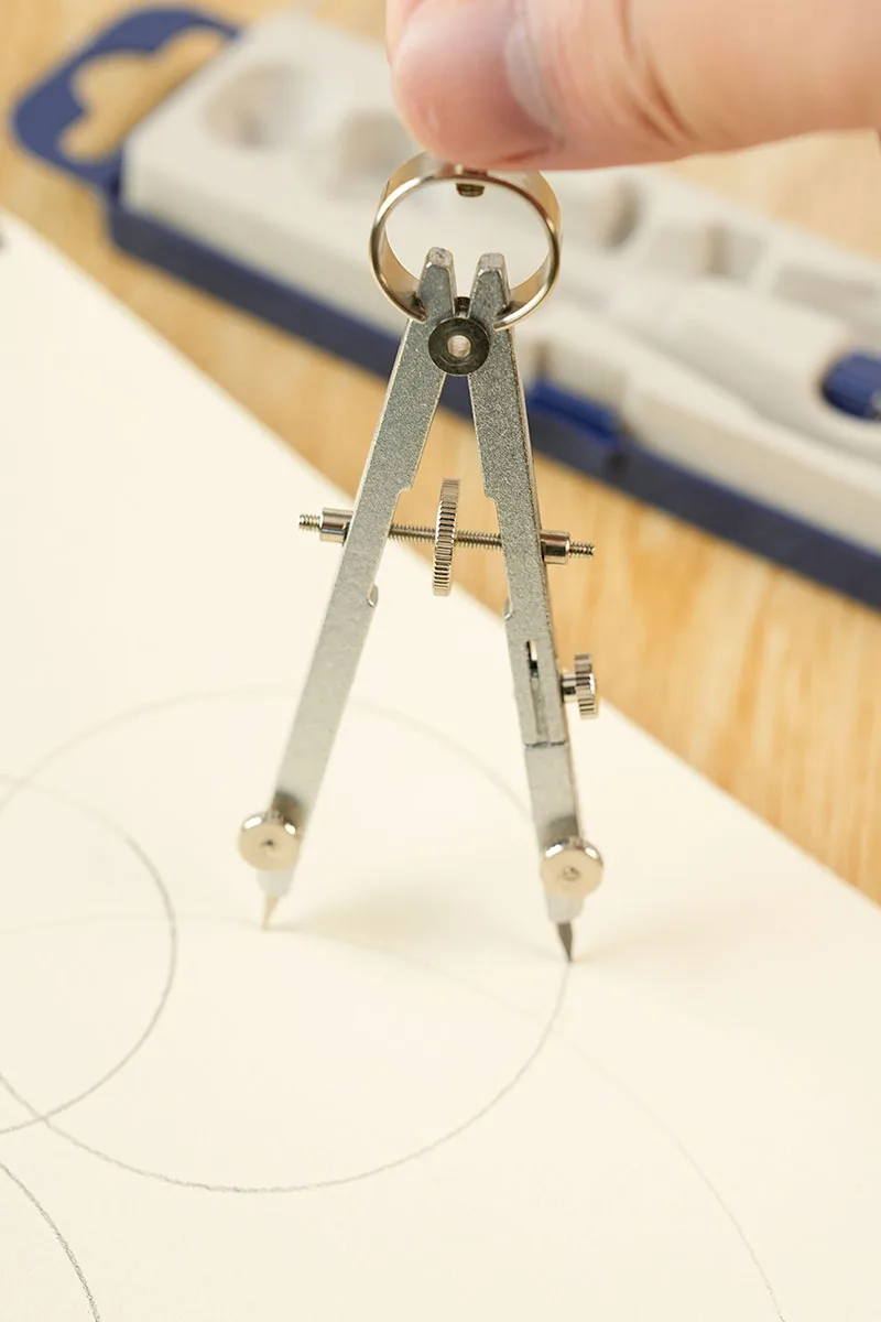 2024 Engineering Compass Drawing Design Tool Metal Texture Instrument Set