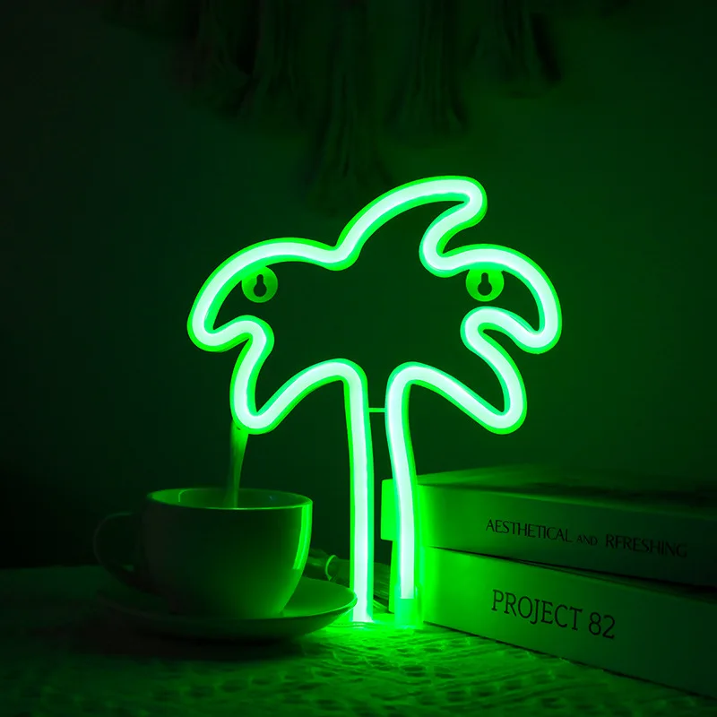 Wall Art Sign Battery/USB Decoration Lightning Hanging Night Lamp Led Custom Christmas Neon Sign Light For Wall Bedroom Party