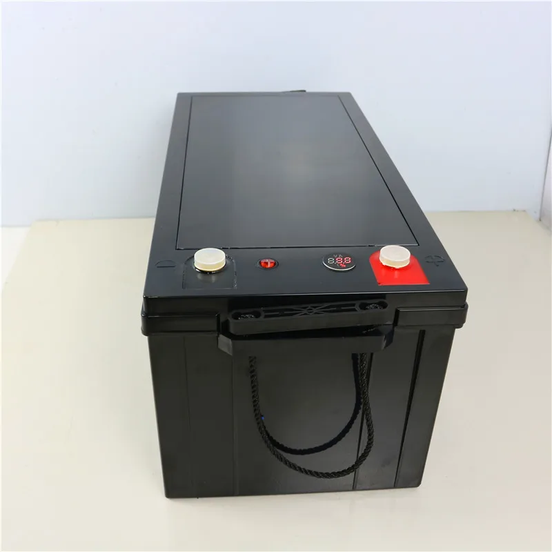 12V 200AH Lithium Battery for RV motorhome solar power with BMS and LED display made of A grade 3.2V 105AH Prismatic cells