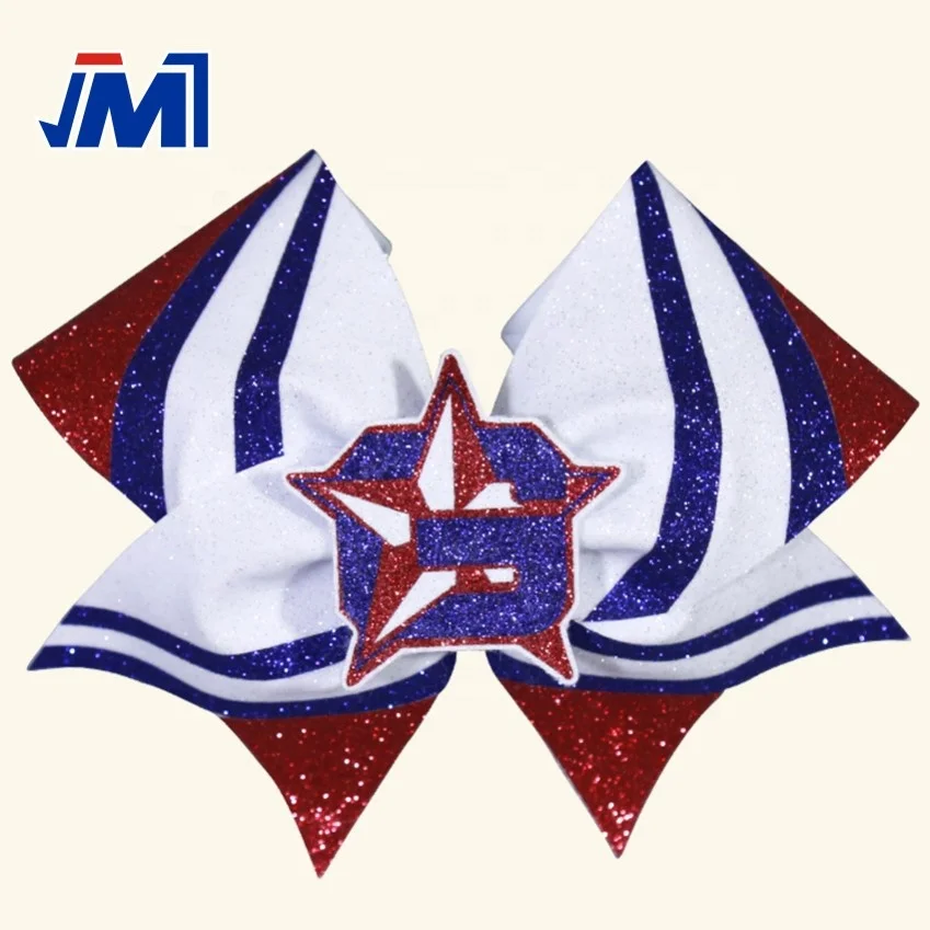 Оптовая продажа, королевский синий, красный, блестящий бант, аксессуары для волос от компании