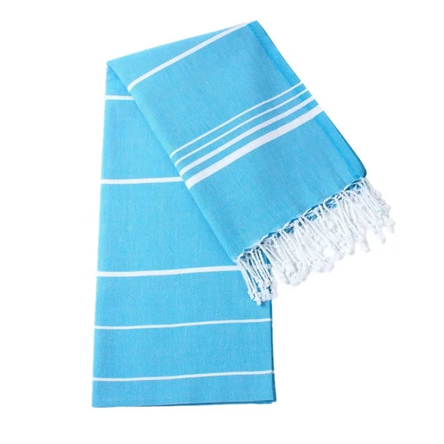 
100% cotton adult family towel Turkish beach towel striped with fringe hotel towel 