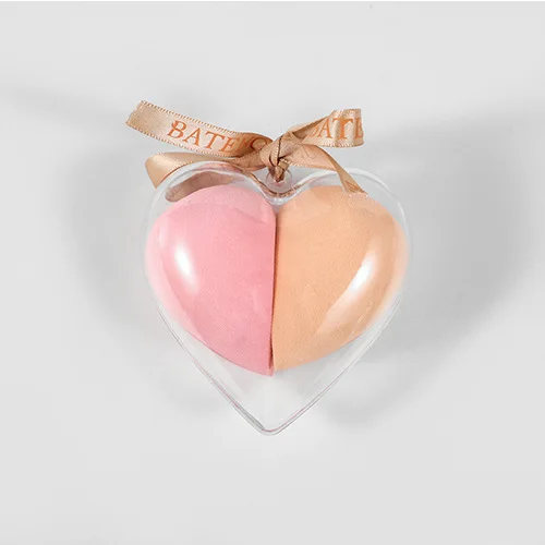 Wholesale Super Soft Heart-shaped Makeup Puff Kits Powder Puff Custom Blending Sponge Puff Makeup