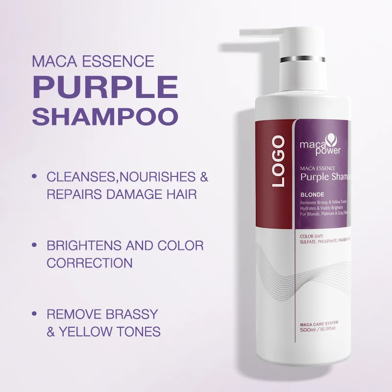 Purple Shampoo for Blonde Hair Neutralizes Brassy Remove Yellow Tones Silver Shampoo Deep Conditioning Repair Purple Hair Mask