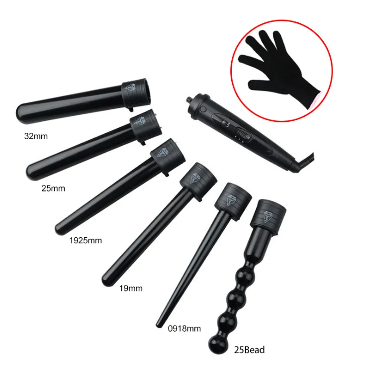 electronic hot tools ceramic cone curling iron magic hair curler salon 19mm/25mm/32mm