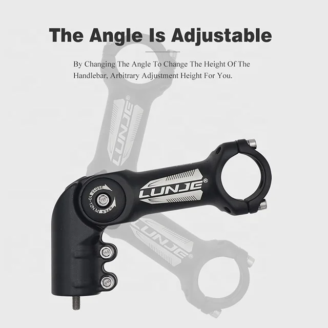 LUNJE Bicycle parts Adjustable Heightened Stem Adjustable-angle Mountain bike Bicycle Stem