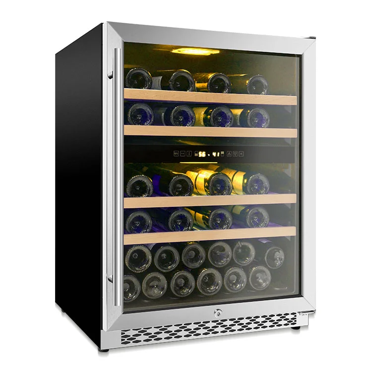 Hot selling Wire Cooler with Stainless steel Frame Glass Front Door Wine And Drink Mini Fridge