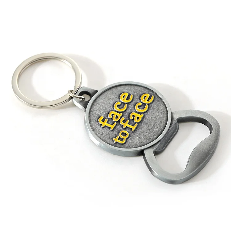 Custom Metal key ring chain beer Bottle Opener with