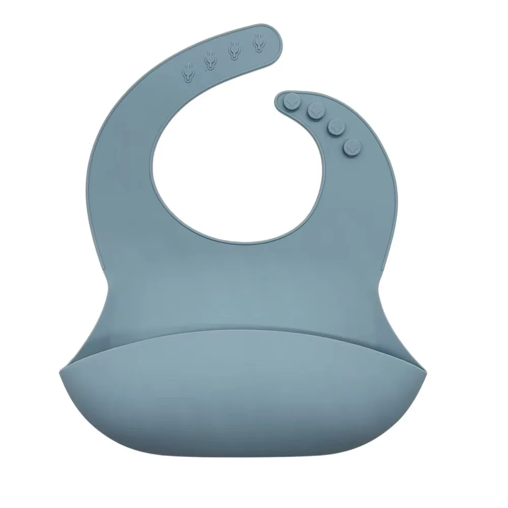 Custom Food Grade Silicone Pocket Bib Cheap Silicone Baby Bibs for Newborn