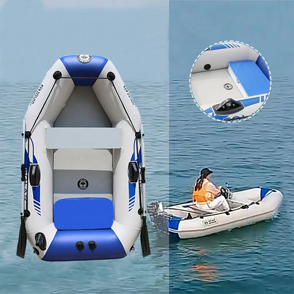 1.75M Rowing Boat with Air Deck Floor Single Inflatable Kayak With Accessories Fishing Boat For Sale