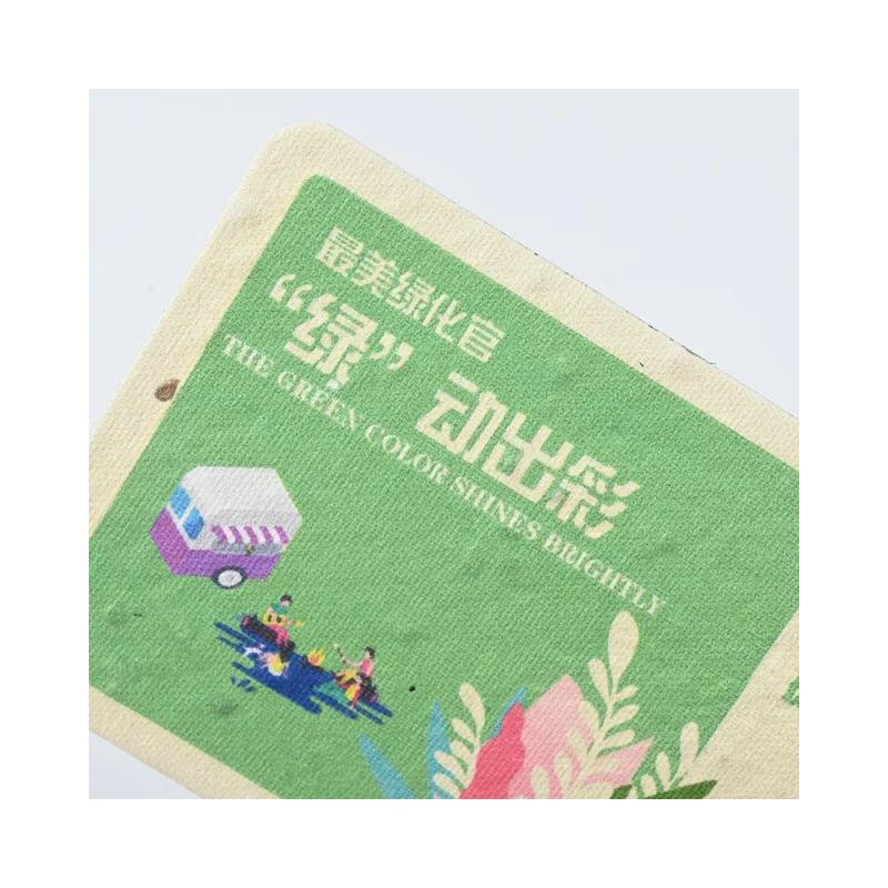 ECO-Friendly Custom Seed Paper Hang Tag Plantable Flower Seed Paper Swing Tag  Hang Tag with Logo
