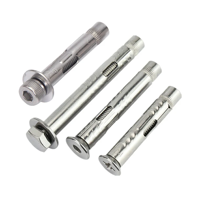 Fasteners Custom M6 M8 M10 M12 M16 304 Stainless Steel Cross Countersunk Head Hexagon Hex Concrete Expansion Wedge Anchor Bolt