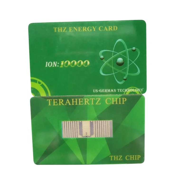 Eco friendly health care bio nano terahertz chip cards quantum technology energy scalar ion negative healing card