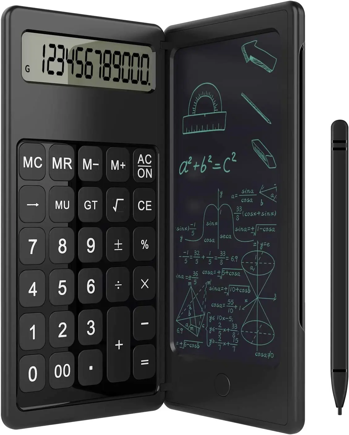 Portable Foldable Calculation and Writing Integrated LCD Electronic Scientific Desktop Calculator Handwriting