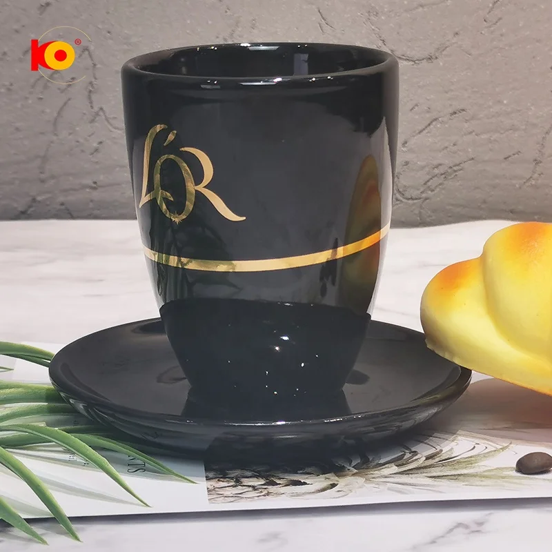 Новый стиль Высококачественная Черная кофейная чашка и