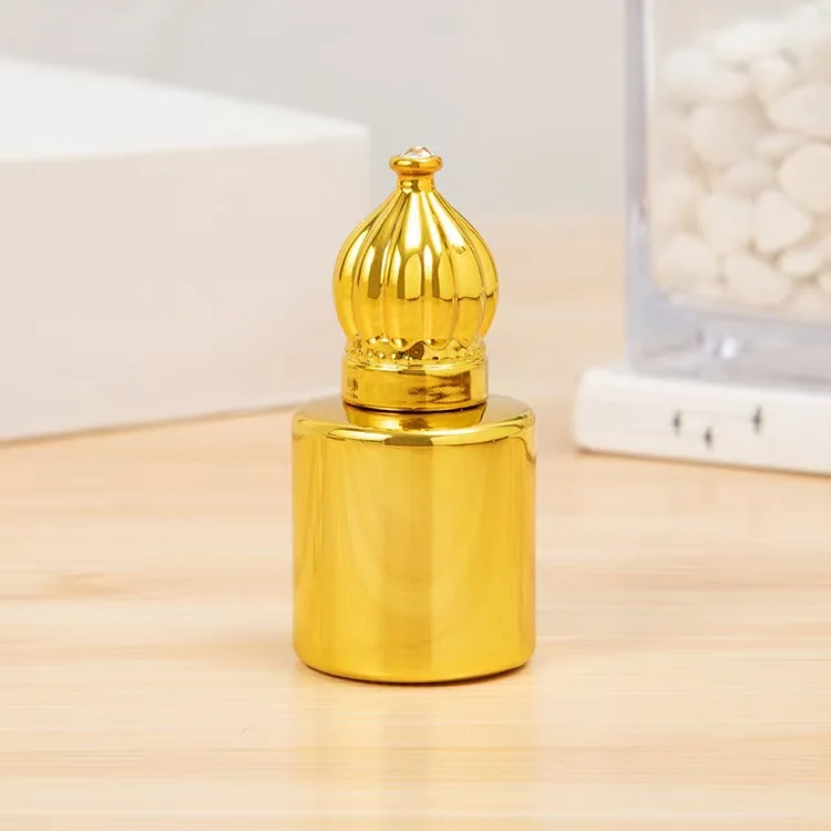 Wholesale Luxury 6/10/12/15ml UV Coated Perfume Roller Bottle Essential Oil Vials Dubai Empty Refillable Arabic Perfume Bottles
