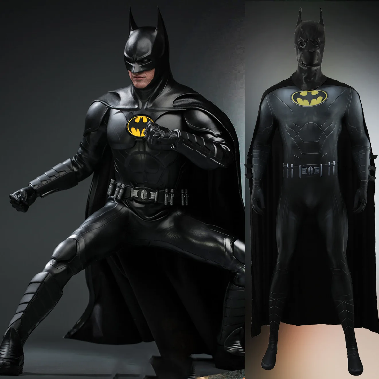 Adult Bat Man jumpsuit Costume SuperheroCosplay Suit for Halloween Costumes
