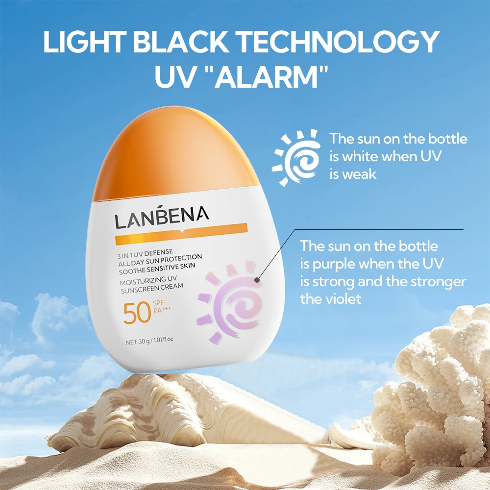 LANBENA private label sunscreen spf 50 for face with Broad Spectrum UVA Protection 30g 1.01floz sunscreen lotion
