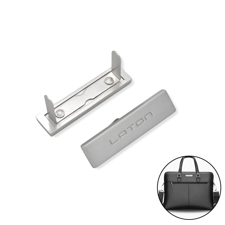 Custom Embossed Plated Metal Name Plates Alloy and Zinc Logos for Clothing and Handbags Custom Metal Tags