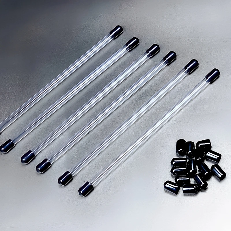 8mm Outer Diameter Pc Tube with black Lid Packaging Tube Transparent Plastic Screen Printing Tube Packing  Gift & Craft 0.5mm