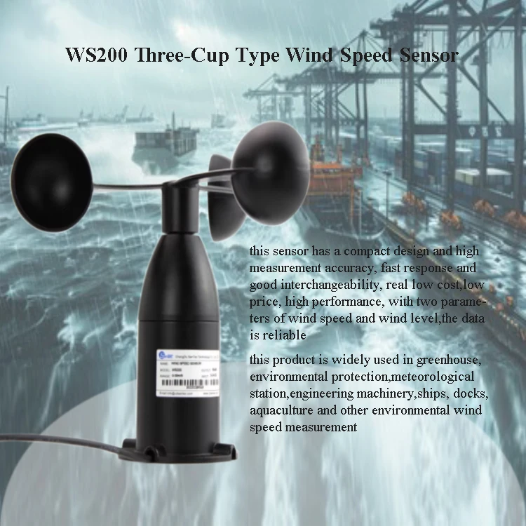 Sentec high-quality wind vane 3 cup anemometer measures for cranes wind energy