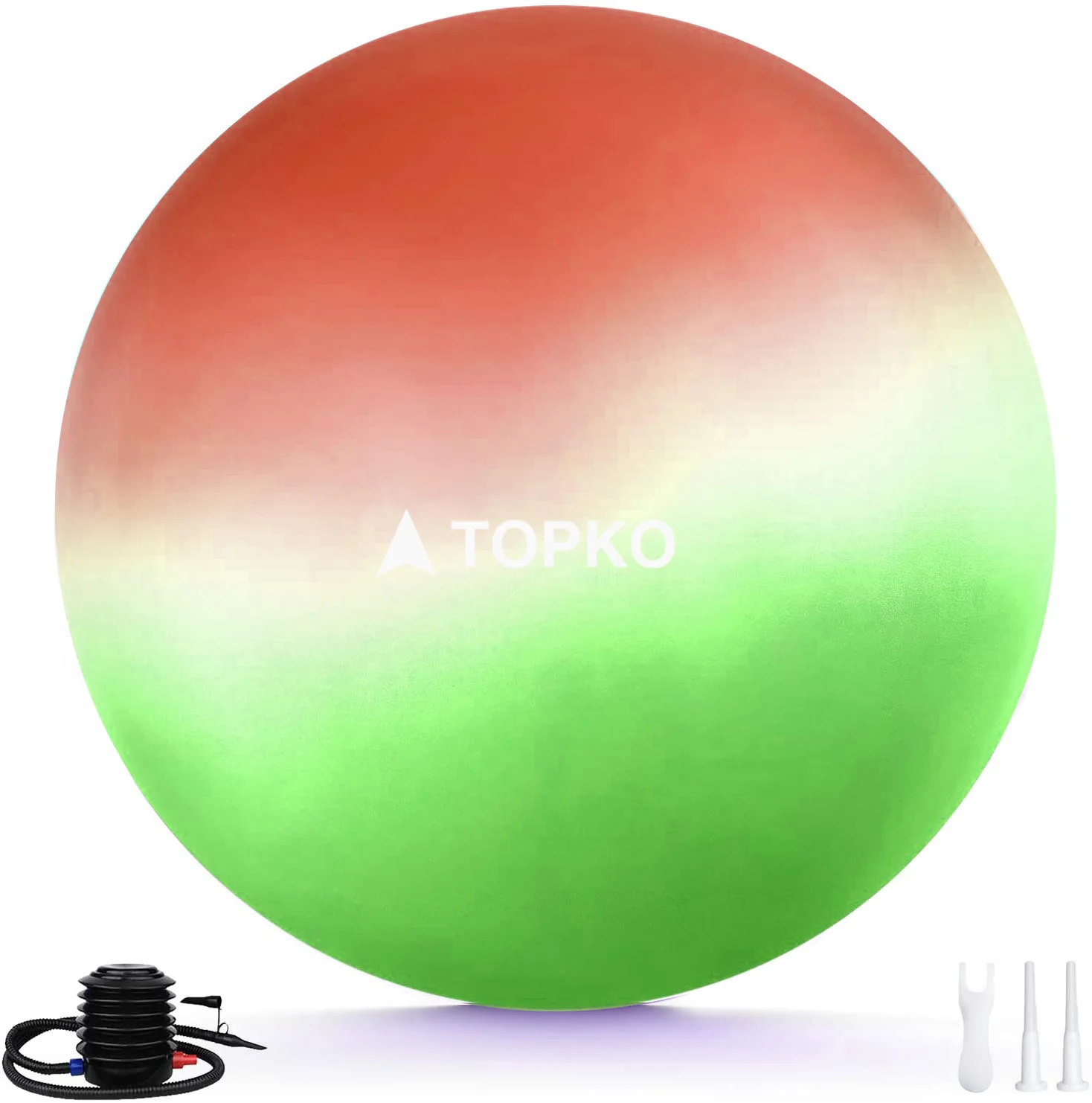 Мяч для йоги TOPKO, тренажерный зал с радужным градиентом, с насосом, 65 см, 75 см