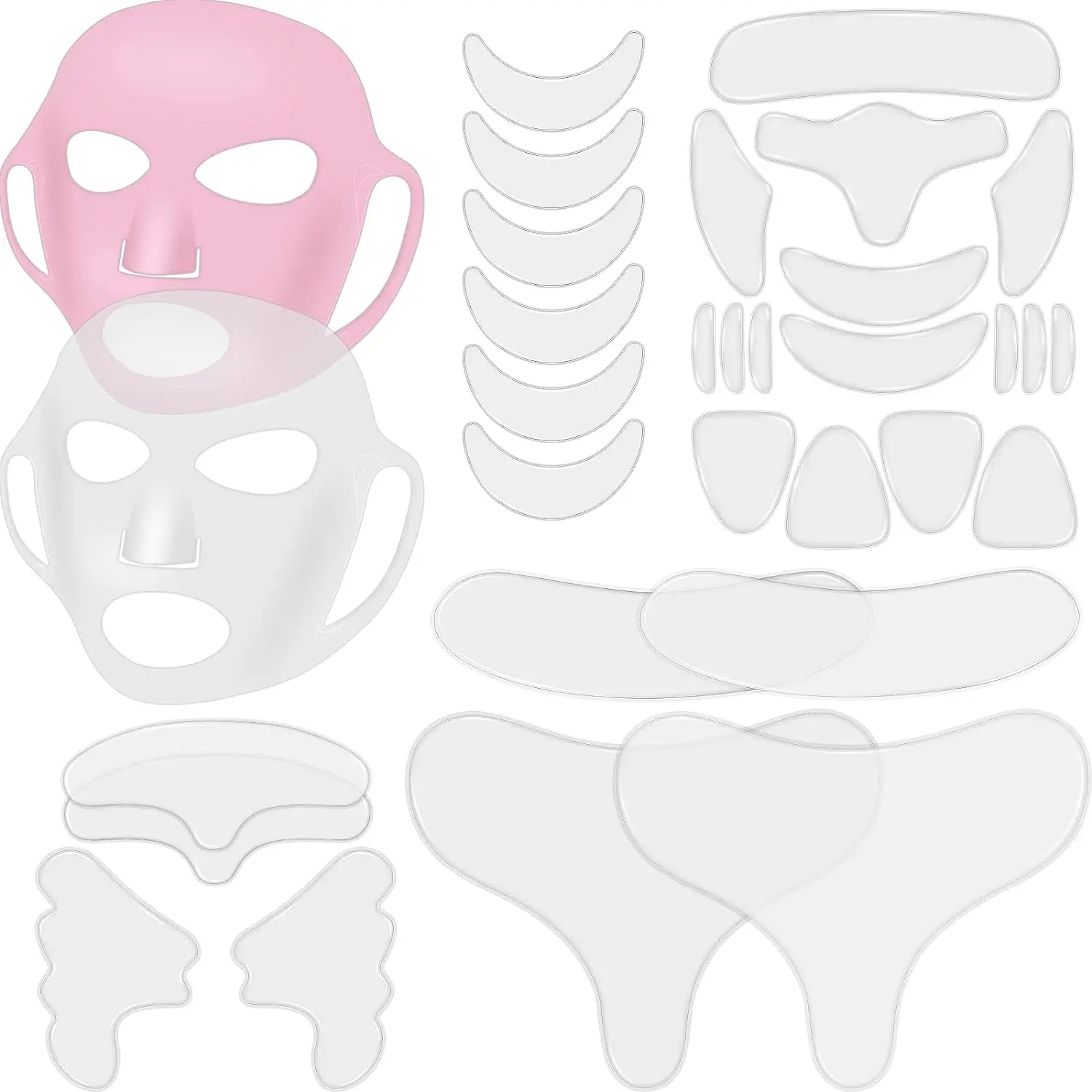 Anti Wrinkle Chest Silicone Pad reusable and 100%  Silicone Anti-aging Face Patches