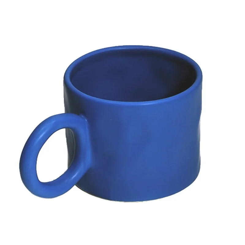 Creative splash-ink mug ceramic cup household Coffee Milk Cup female Klein blue giftLOGOWater Cup
