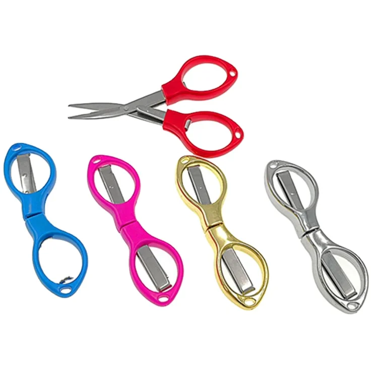 Multi Purpose Pocket Scissors Keychain Foldable Scissors Small Fishing Sewing Tailoring Folding Scissor