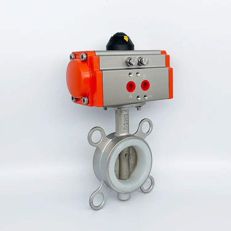 Wholesale High Quality Stainless Steel Handle Clamp Butterfly Valve With Pneumatic Brake