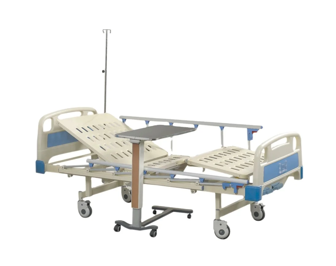 Cheap Medical Furniture 2 Cranks Metal Manual Home Care Clinic Nursing Patient Hospital Bed Prices