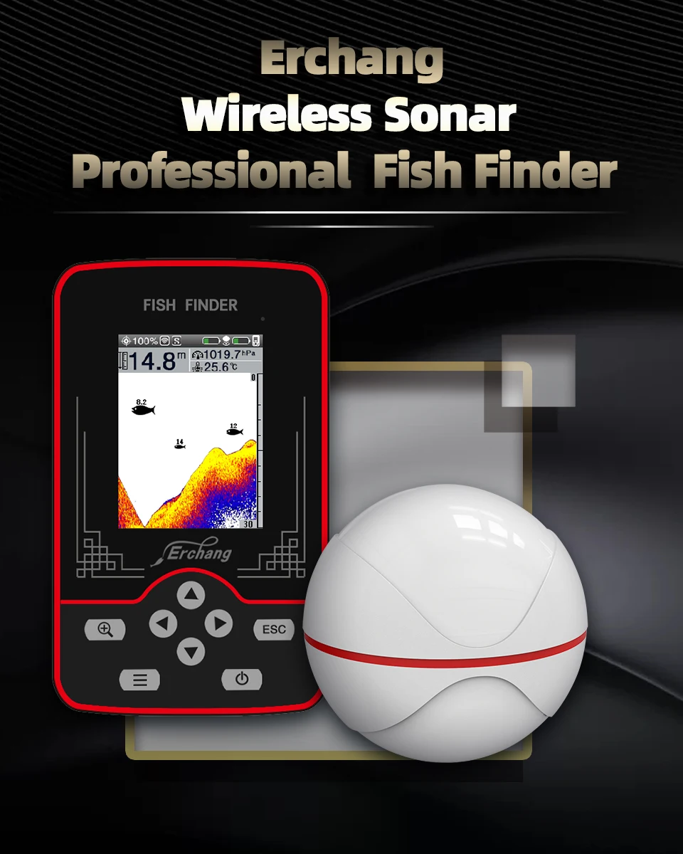In Stock Portable Marine Wireless Sonar HD Color Screen Intelligent Detector Waterproof Smart Fishfinder
