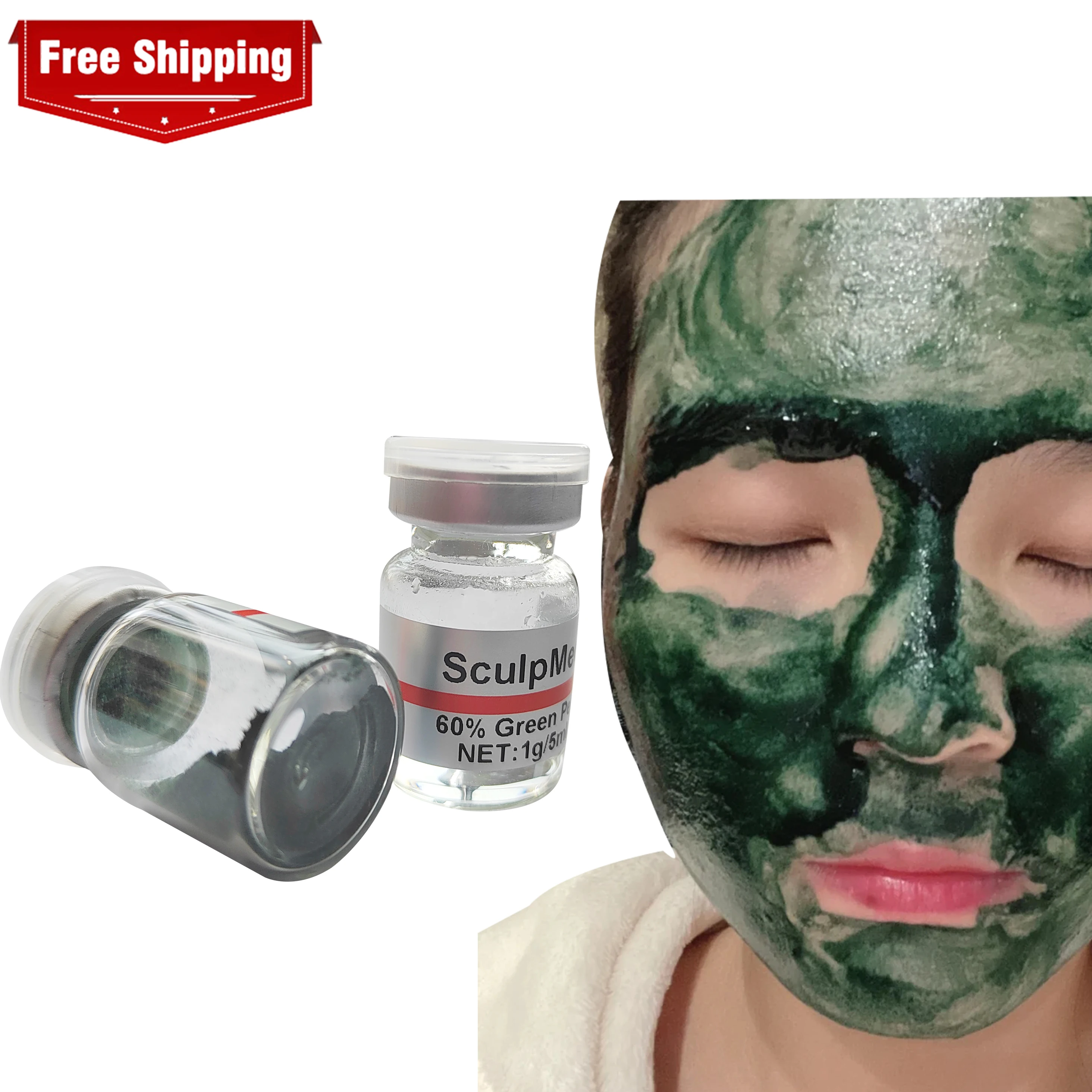 Новое поступление зеленый травяной 60% пилинг для лица порошок Spongilla Peel