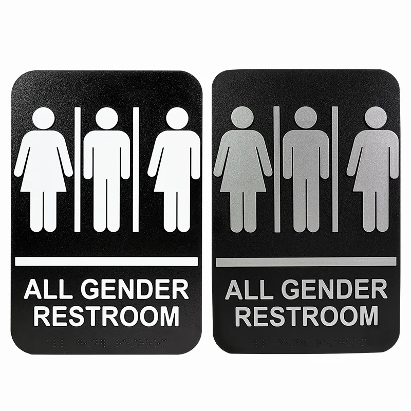 ABS Sign Braille Signboard For Toilet Braille Sign Plates